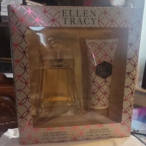 Ellen Tracy Fragrance and Lotion Gift Set - Gold and White